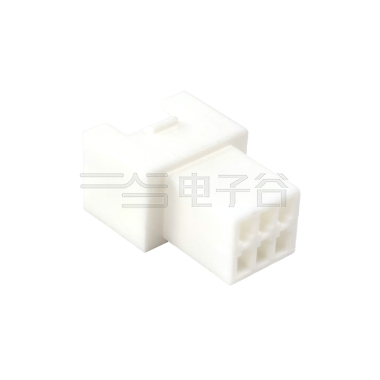 Pitch 2.00mm 双排带扣母壳 PA66无卤 2x3pin 本色